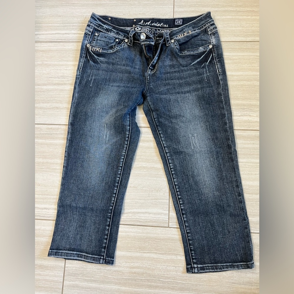LA Idol USA Junior's Cropped Capris Size 13